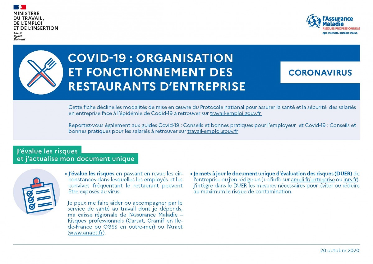 Covid-19 - Le ministère complète les guides de conseils et bonnes pratiques au travail