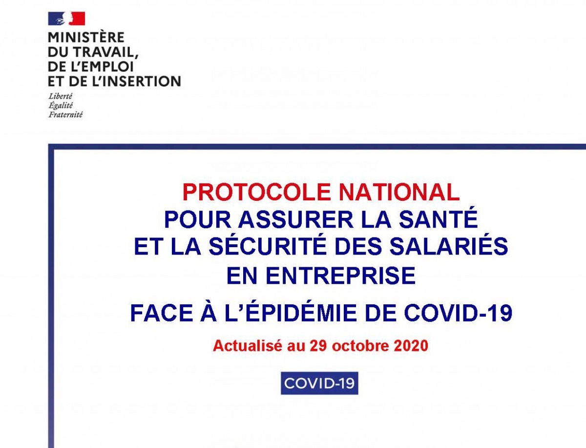 Mise à jour du protocole national pour assurer la santé et la sécurité