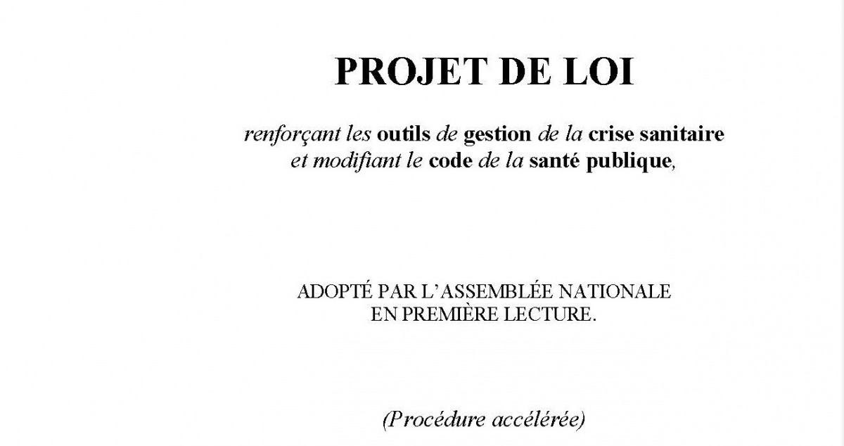 Projet de loi relatif au passe vaccinal : adoption en 1ère lecture par l'AN