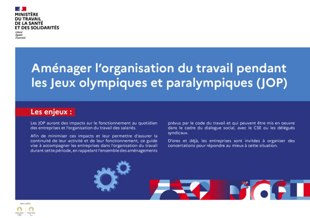 Aménager l’organisation du travail pendant les JO : un guide du Ministère du travail