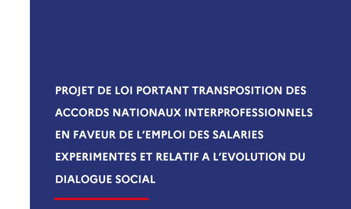 Transposition des ANI en faveur de l'emploi des seniors et du dialogue social : le projet de loi