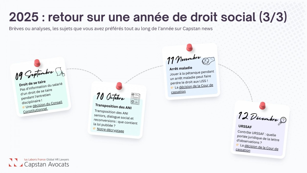 2025 : retour sur une année de droit social (3/3)